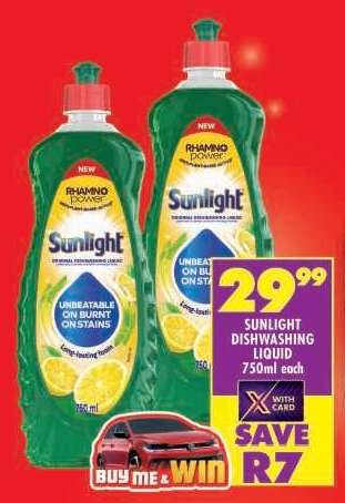 Sunlight Dishwashing Liquid 750ml