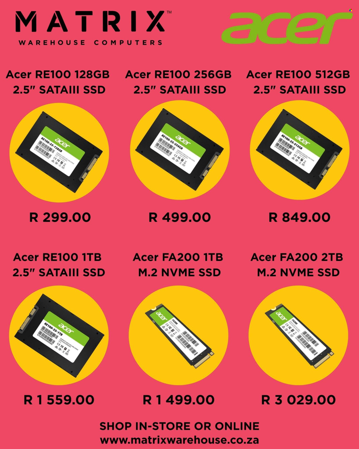 Matrix Warehouse specials. Page 1