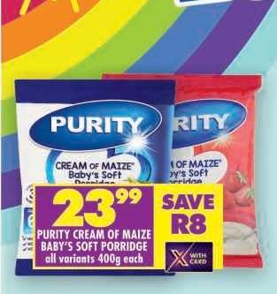 Purity Cream of Maize Baby's Soft Porridge