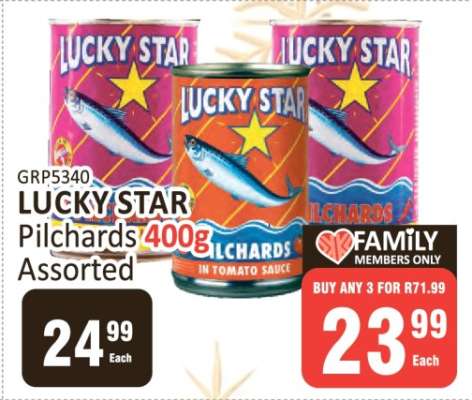 Lucky Star Pilchards Assorted-400g
