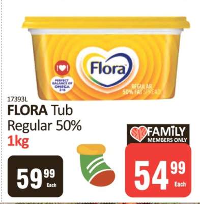 FLORA Tub Regular 50% 1kg