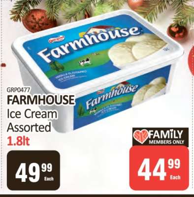 FARMHOUSE Ice Cream Assorted 1.8lt