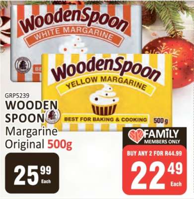 WOODEN SPOON Margarine Original 500g