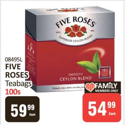 FIVE ROSES Teabags 100s
