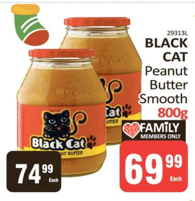 Black Cat Peanut Butter Smooth 800g