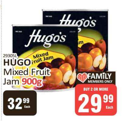 HUGO Mixed Fruit Jam 900g