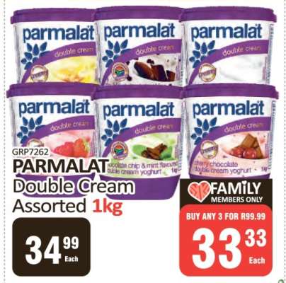 PARMALAT Double Cream Assorted 1kg
