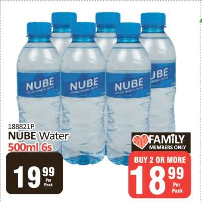 NUBE Water 500ml 6s