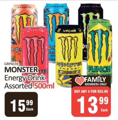 Monster Energy Drink Assorted 500ml