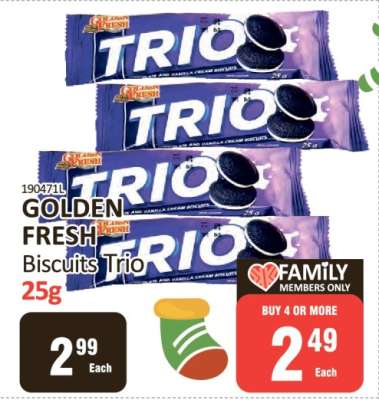 GOLDEN FRESH Biscuits Trio 25g