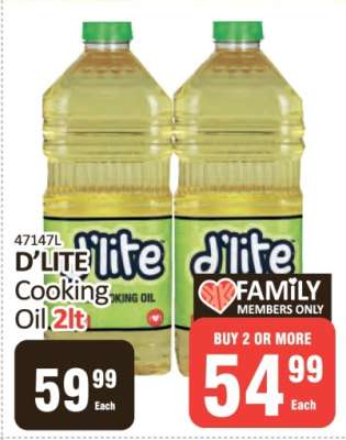 D'LITE Cooking Oil 2lt