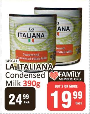 LA ITALIANA Condensed Milk 390g