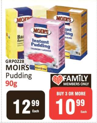 MOIR'S Pudding