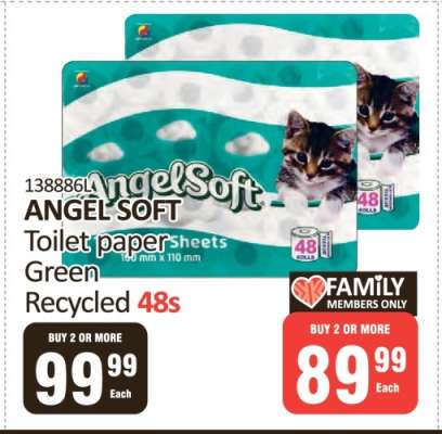ANGEL SOFT Toilet paper Green Recycled 48s