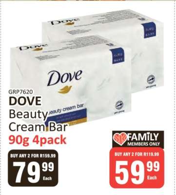 DOVE Beauty Cream Bar 90g 4pack