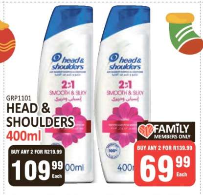 HEAD & SHOULDERS 400ml