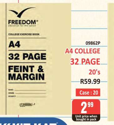 A4 COLLEGE 32 PAGE 20's