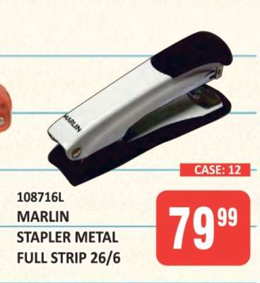 MARLIN Stapler Metal Full Strip 26/6