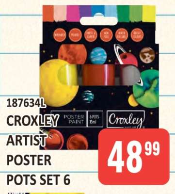 Croxley Artist Poster Pots Set 6