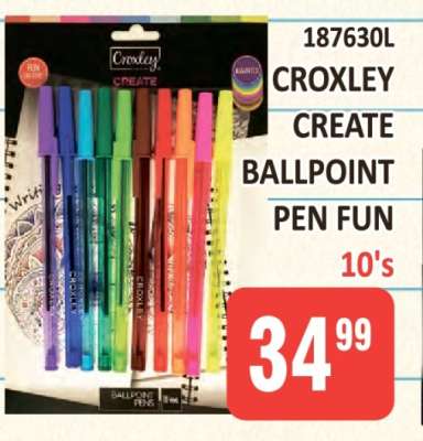 Croxley Create Ballpoint Pen Fun 10's