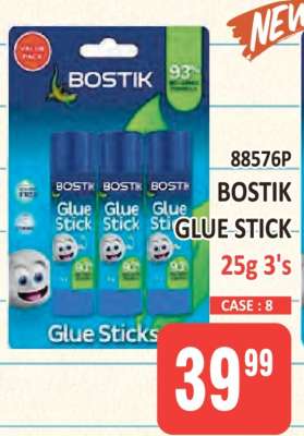 BOSTIK GLUE STICK 25g 3's