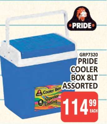 PRIDE COOLER BOX 8LT ASSORTED