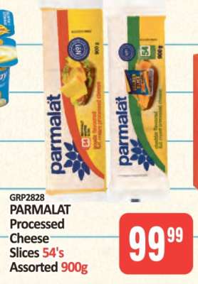 PARMALAT Processed Cheese Slices 54's Assorted 900g