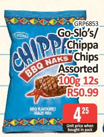 Go-Slo’s/Chippa Chips Assorted