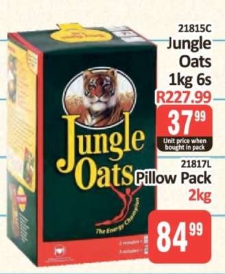 JUNGLE Oats 1kg 6s