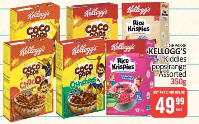 KELLOGG'S Kiddies pops range Assorted