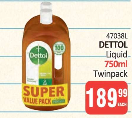 DETTOL Liquid 750ml Twinpack