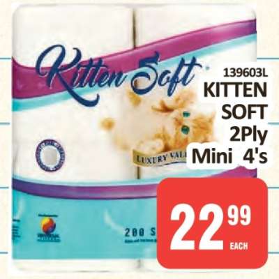 KITTEN SOFT 2Ply Mini 4's