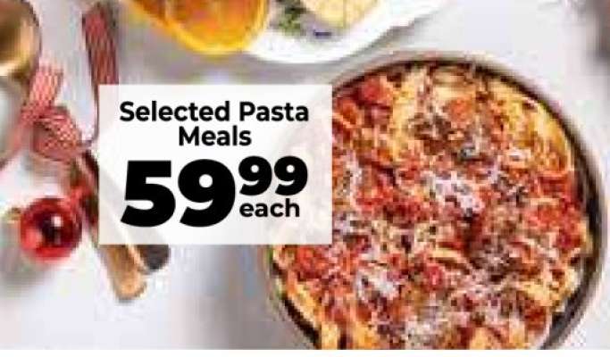 Selected Pasta Meals