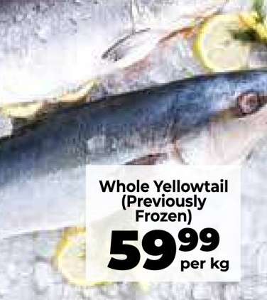 Whole Yellowtail (Previously Frozen)