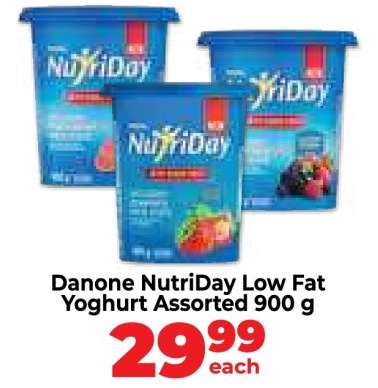 Danone NutriDay Low Fat Yoghurt Assorted 900 g