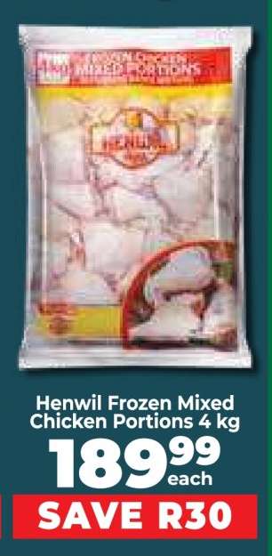 Henwil Frozen Mixed Chicken Portions 4 kg