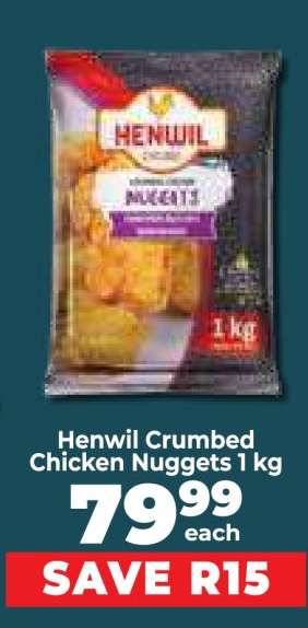 Henwil Crumbed Chicken Nuggets 1 kg