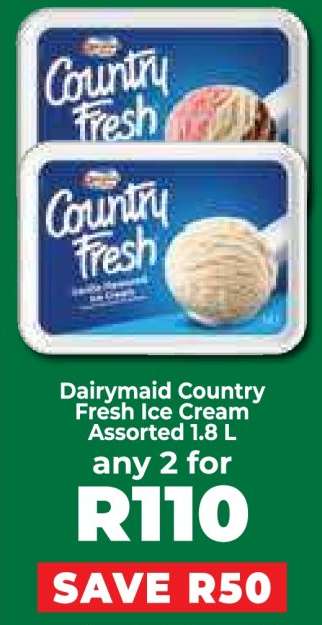 Dairymaid Country Fresh Ice Cream Assorted 1.8 L