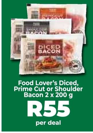 Food Lover's Diced, Prime Cut or Shoulder Bacon