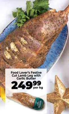 Food Lover’s Festive Cut Lamb Leg with Garlic Butter