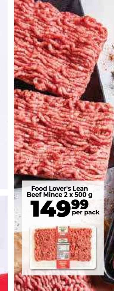 Food Lover's Lean Beef Mince 2 x 500 g