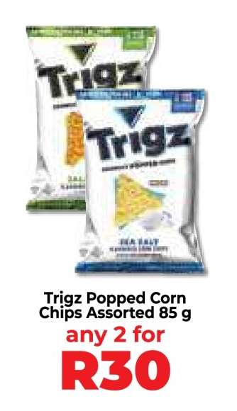 Trigz Popped Corn Chips Assorted 85 g