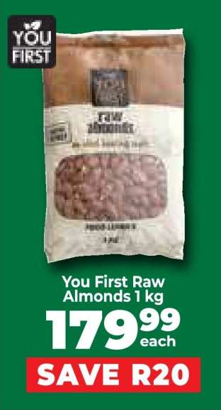 You First Raw Almonds 1 kg