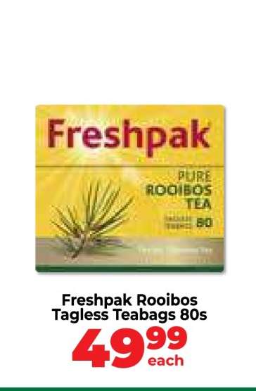 Freshpak Rooibos Tagless Teabags 80s