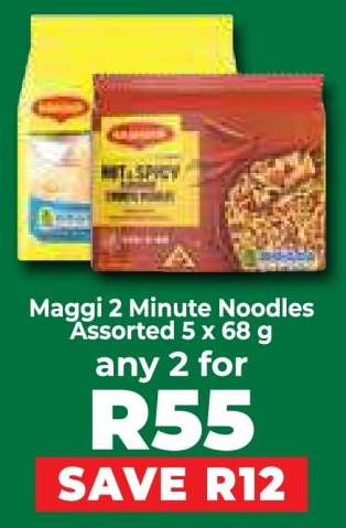 Maggi 2 Minute Noodles Assorted 5 x 68 g