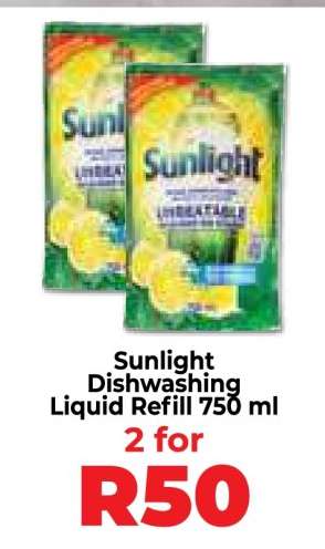 Sunlight Dishwashing Liquid Refill 750 ml