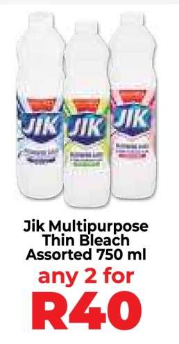 Jik Multipurpose Thin Bleach Assorted 750 ml
