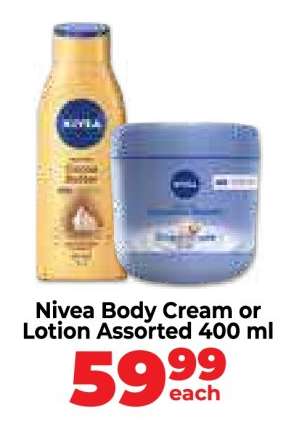Nivea Body Cream or Lotion Assorted 400 ml