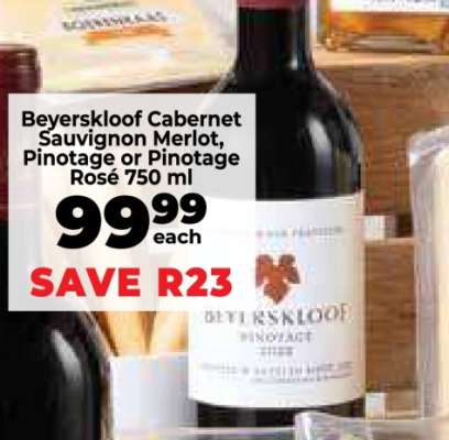 Beyerskloof Cabernet Sauvignon Merlot, Pinotage or Pinotage Rosé 750 ml