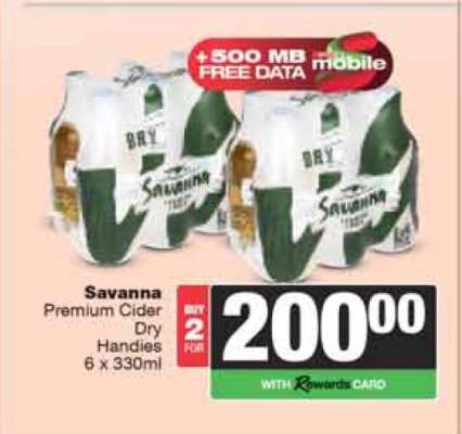 Savanna Premium Cider Dry Handies